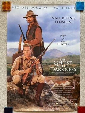Vintage 1997 The Ghost and the Darkness Movie Poster